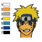 Naruto Shippuden Uzumaki Face Embroidery Design
